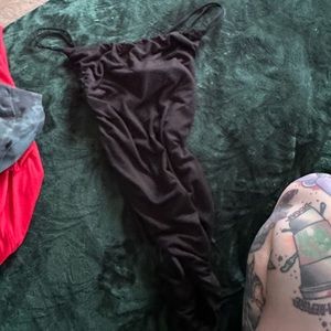 Strappy black body suit m fit